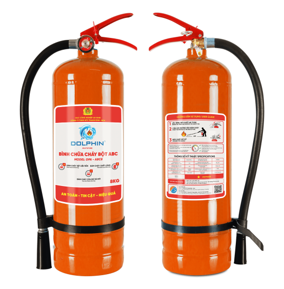 BÌNH CHỮA CHÁY BỘT ABC DOLPHIN 8 KG