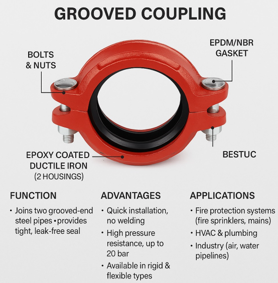 Cùm Nối Rãnh (Grooved Coupling)