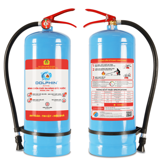 BÌNH CHỮA CHÁY ĐA NĂNG GỐC NƯỚC DOLPHIN DPA-T6PL (6,5 LÍT VỎ THÉP)